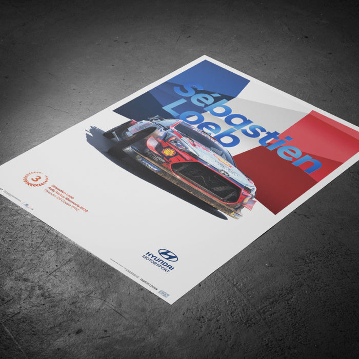 Automobilist Hyundai Motorsport Rally Turkey 2020 Sébastien Loeb Print Poster