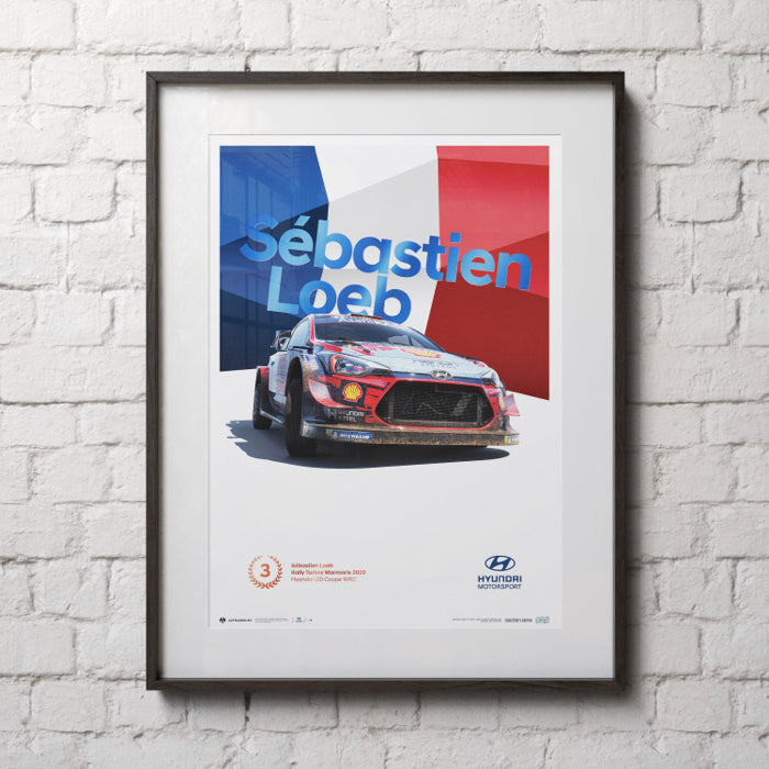 Automobilist Hyundai Motorsport Rally Turkey 2020 Sébastien Loeb Print Poster