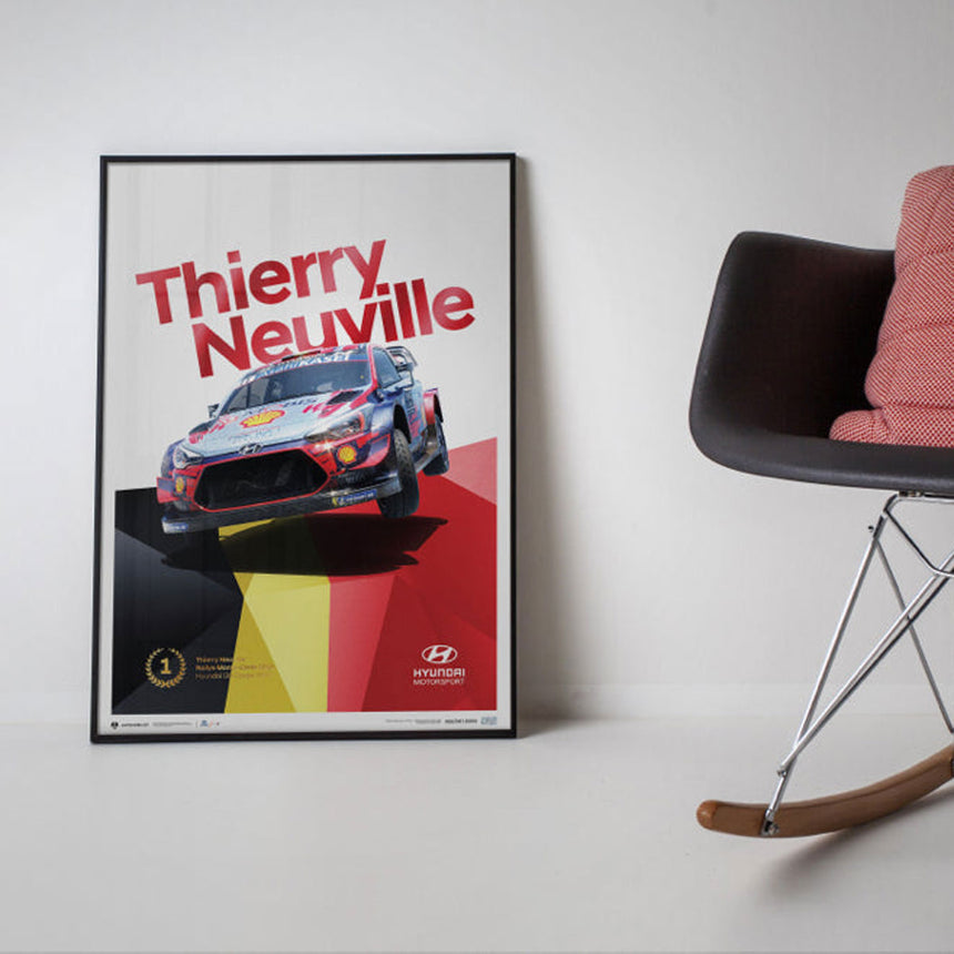 Automobilist Hyundai Motorsport Rallye Monte Carlo Thierry Neuville Print Poster