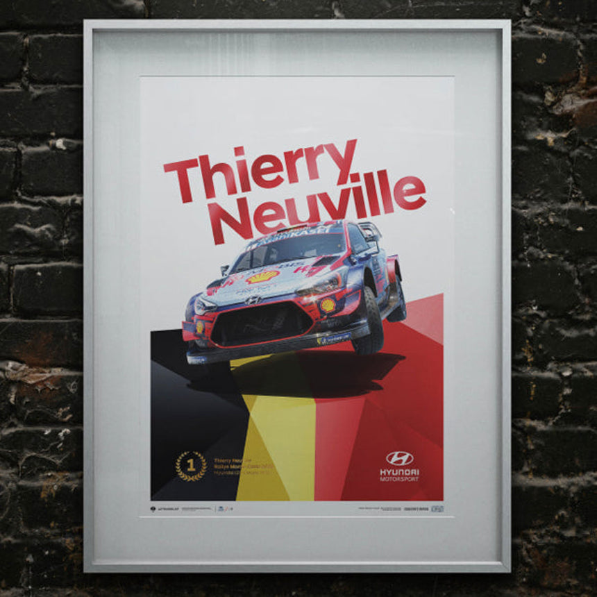 Automobilist Hyundai Motorsport Rallye Monte Carlo Thierry Neuville Print Poster