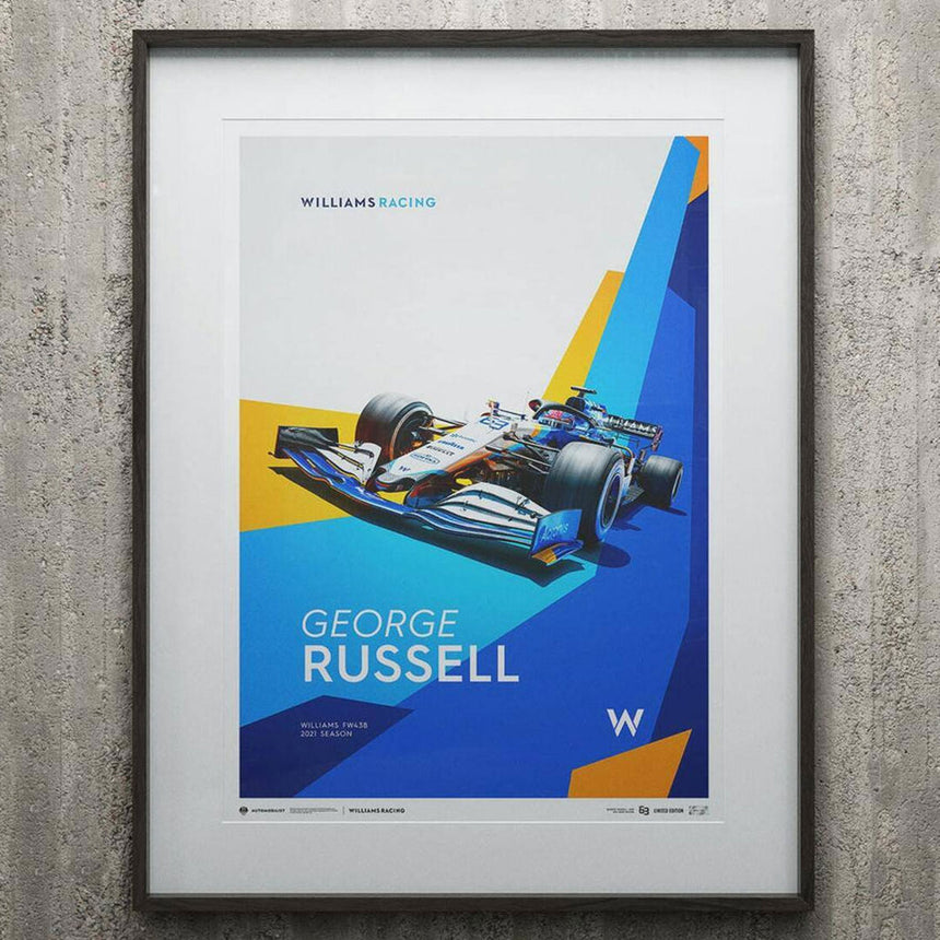 Automobilist Williams Racing George Russell 2021 Limited Edition Print Poster