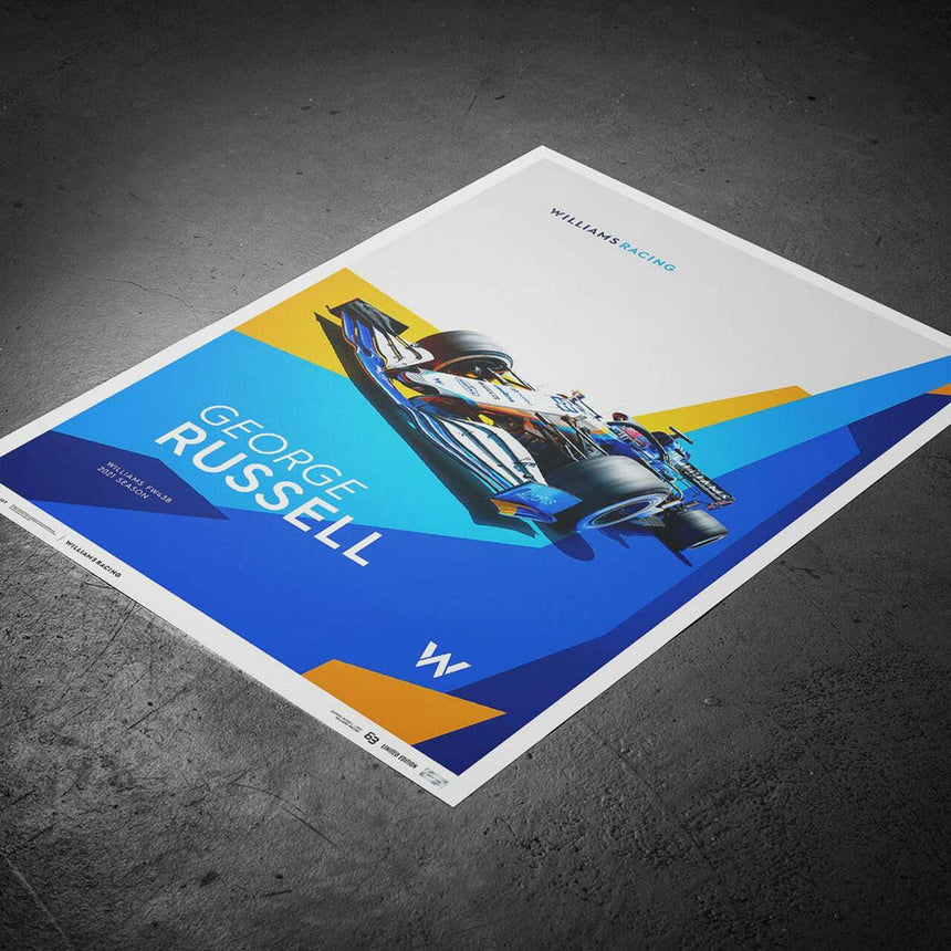 Automobilist Williams Racing George Russell 2021 Limited Edition Print Poster