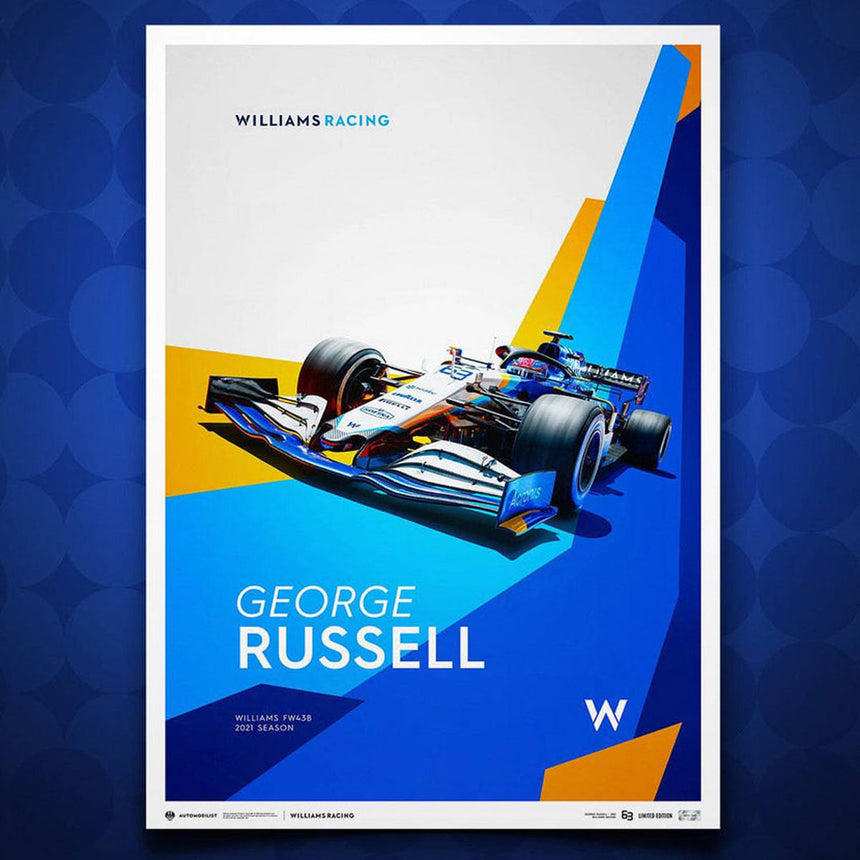 Automobilist Williams Racing George Russell 2021 Limited Edition Print Poster