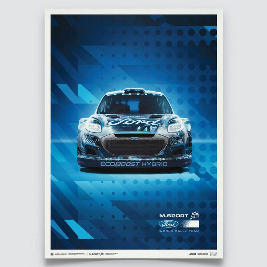 Automobilist M-Sport Ford Puma Hybrid Rally1 WRC - 2022 Print Poster