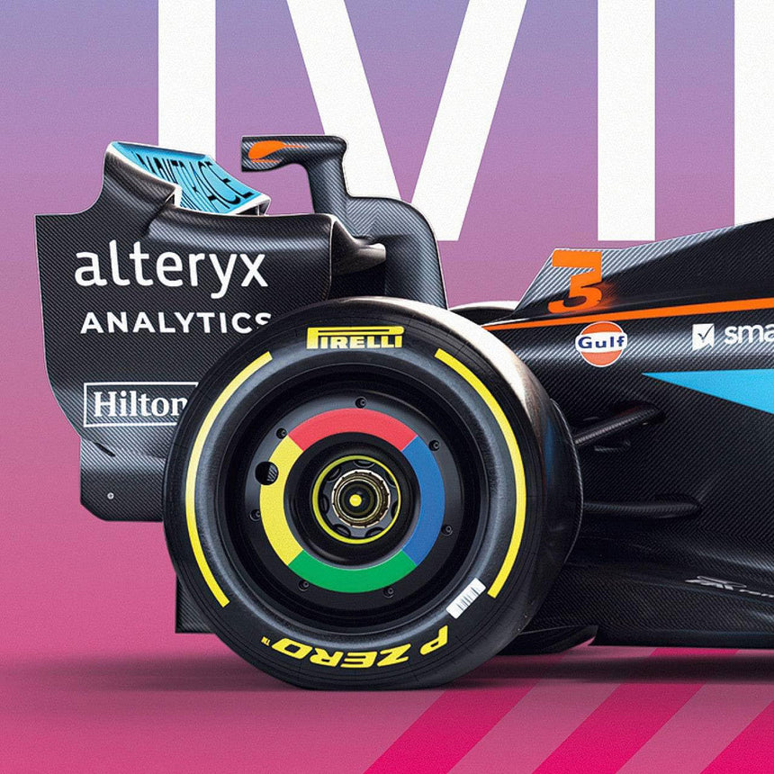 Automobilist McLaren F1 Team Miami Lando Norris & Daniel Ricciardo Print Poster