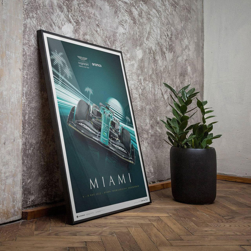 Automobilist Aston Martin Cognizant Formula 1 Team Miami 2022 Print Poster