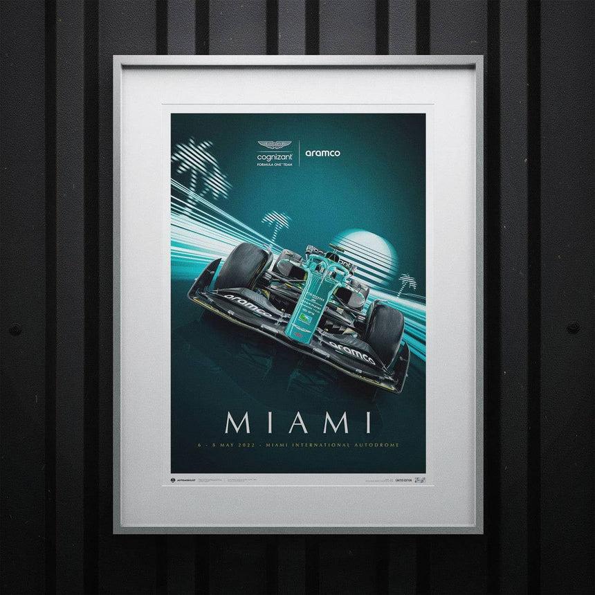 Automobilist Aston Martin Cognizant Formula 1 Team Miami 2022 Print Poster
