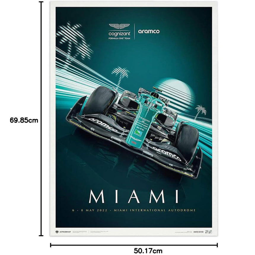 Automobilist Aston Martin Cognizant Formula 1 Team Miami 2022 Print Poster