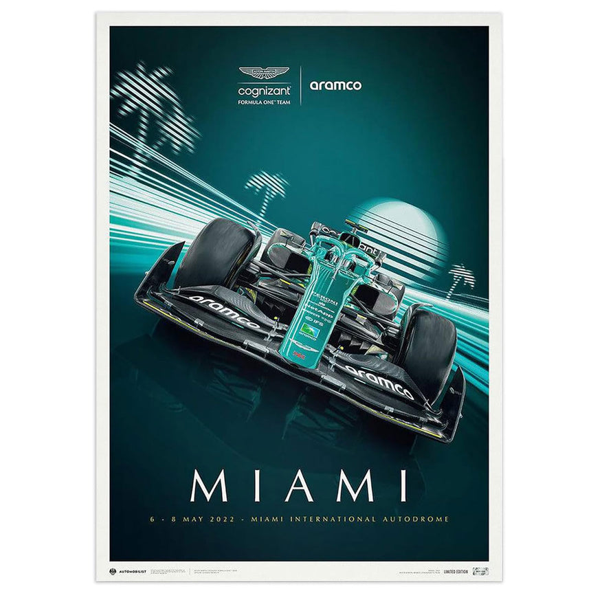 Automobilist Aston Martin Cognizant Formula 1 Team Miami 2022 Print Poster