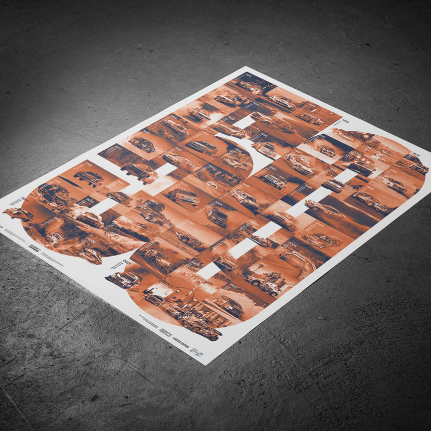 Automobilist FIA World Rally Championship 50th Anniversary 2022 Print Poster