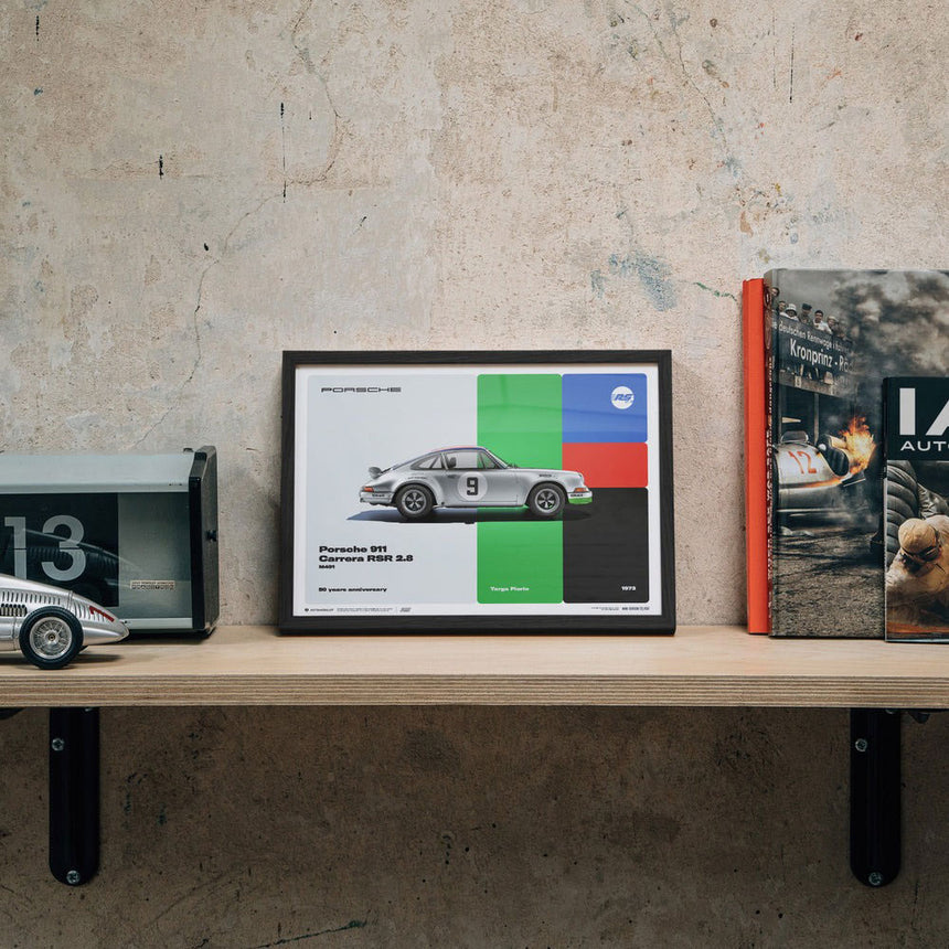 Automobilist Porsche 911 RSR 50th Anniversary Targa Florio 1973 Print Poster