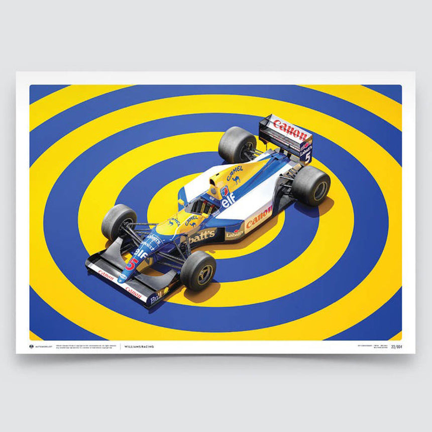 Automobilist Williams Racing FW14B 1992 F1 World Champions Williams Print Poster
