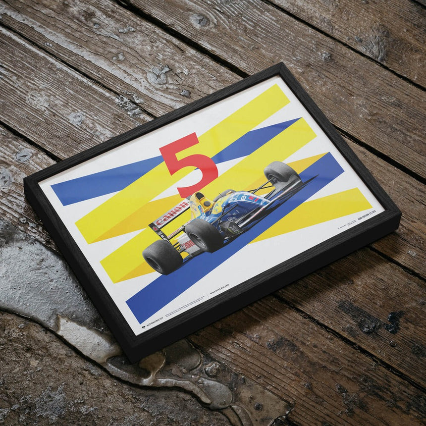 Automobilist Williams Racing Red Five F1 World Champion 1992 Print Poster