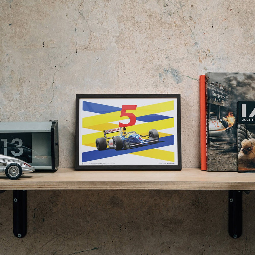 Automobilist Williams Racing Red Five F1 World Champion 1992 Print Poster