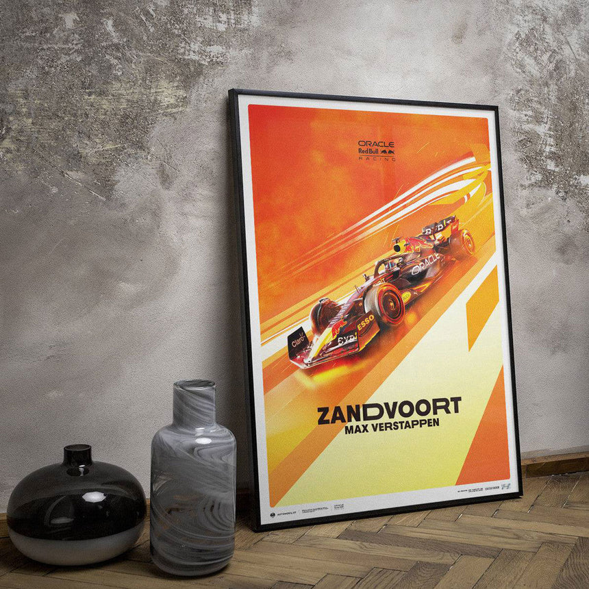 Automobilist Red Bull Racing F1 Max Verstappen 2022 Dutch Grand Prix Print Poster