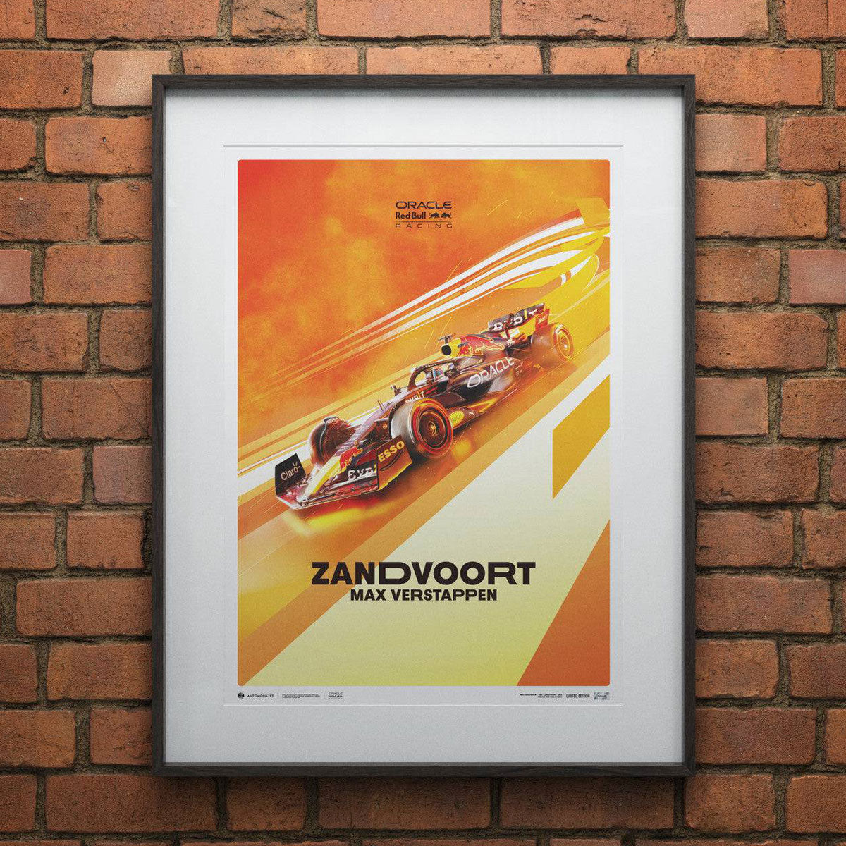 Automobilist Red Bull Racing F1 Max Verstappen 2022 Dutch Grand Prix Print Poster