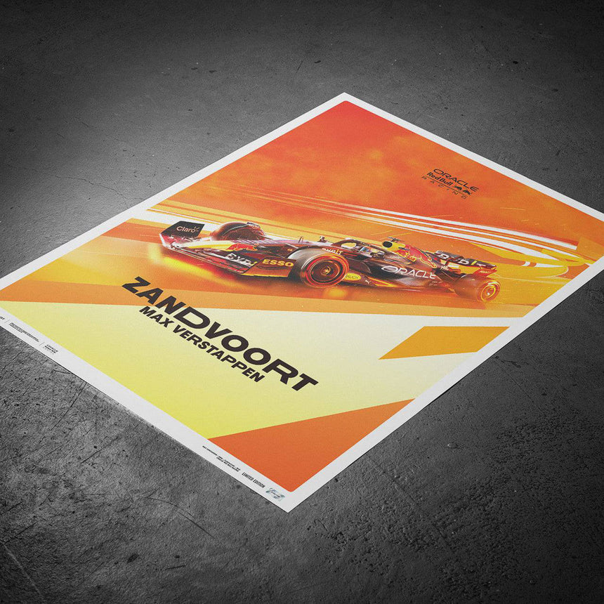 Automobilist Red Bull Racing F1 Max Verstappen 2022 Dutch Grand Prix Print Poster