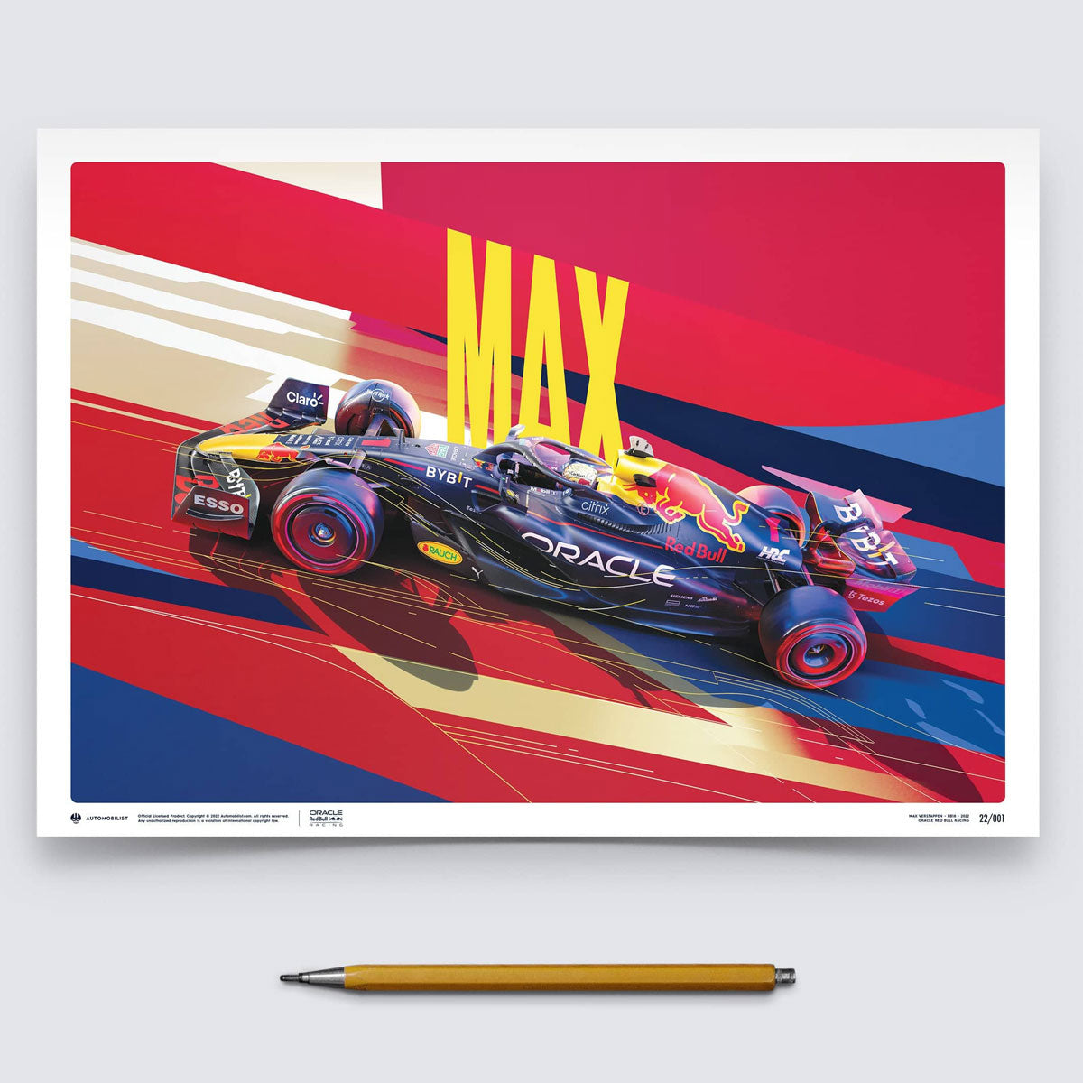 Automobilist Red Bull Racing Max Verstappen 2022 Print Poster