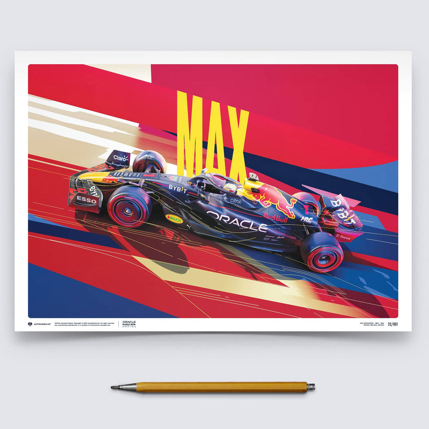 Automobilist Red Bull Racing Max Verstappen 2022 Print Poster