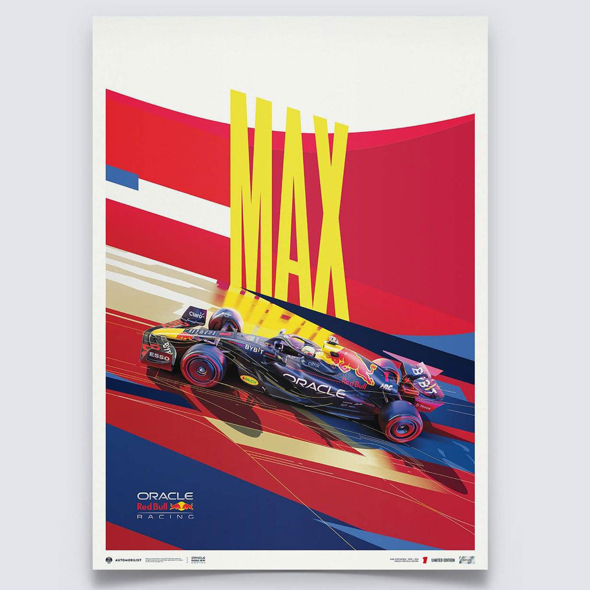 Automobilist Red Bull Racing Max Verstappen 2022 Print Poster