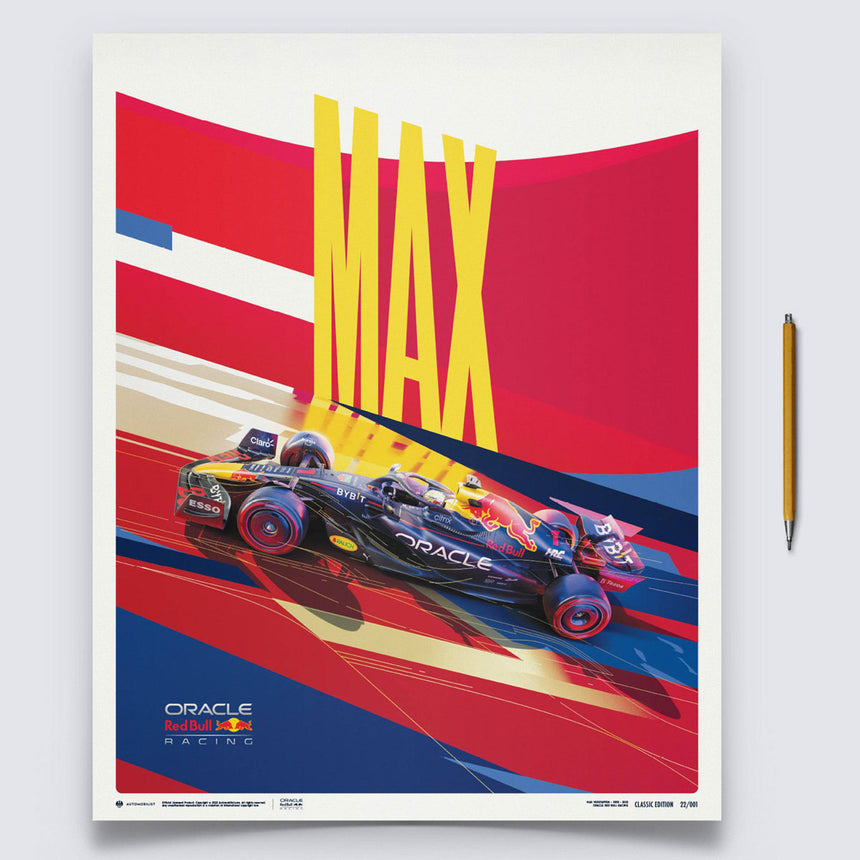 Automobilist Red Bull Racing Max Verstappen 2022 Print Poster