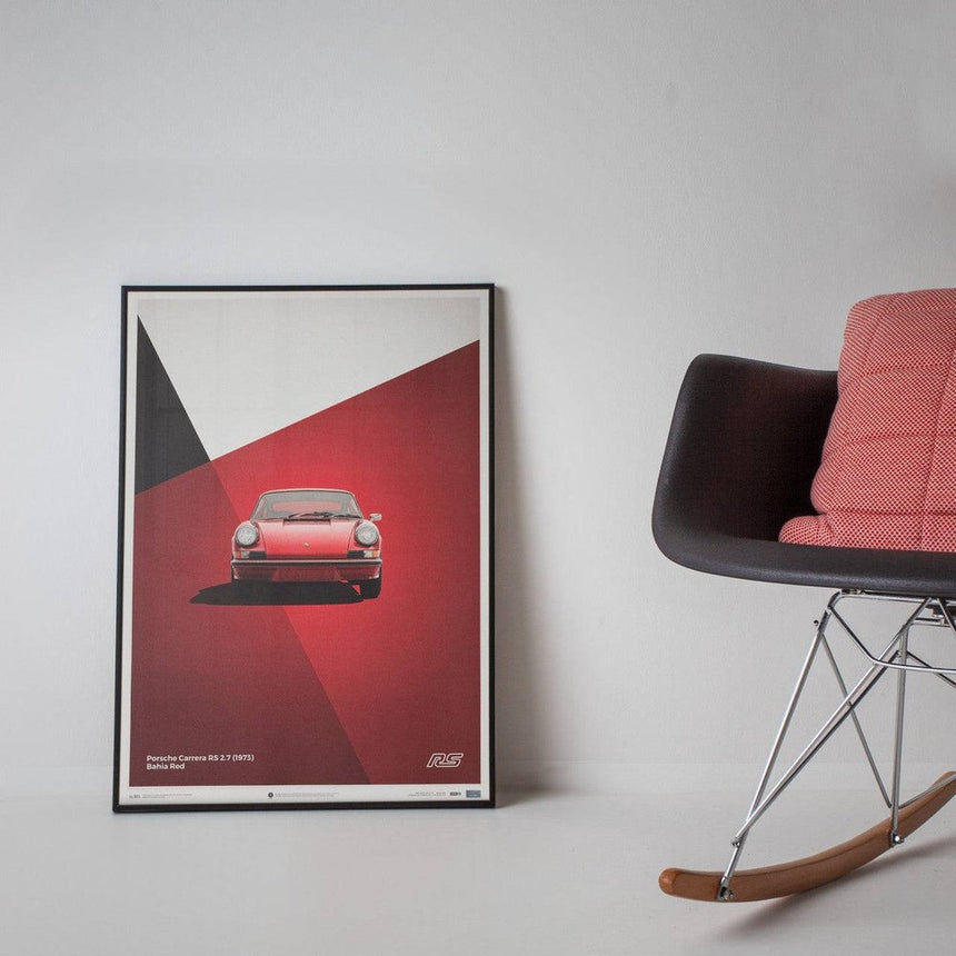 Automobilist Porsche 911 RS 1973 Red Print Poster
