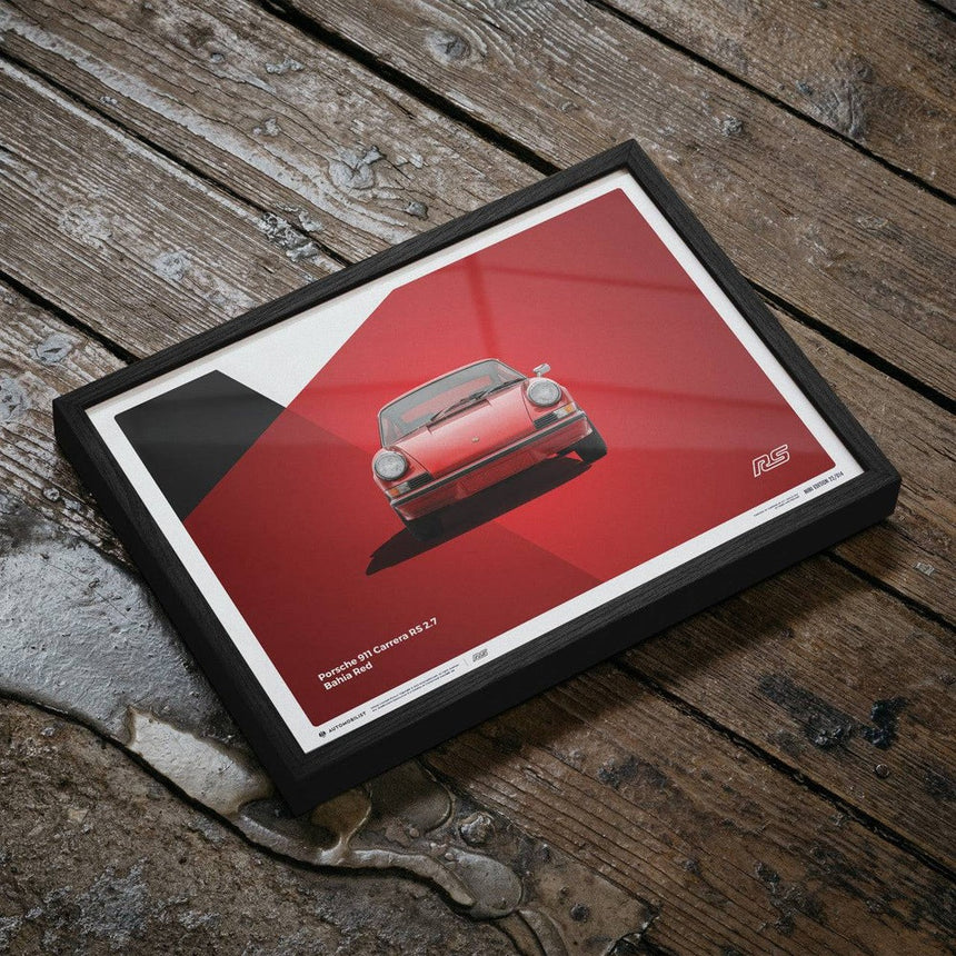 Automobilist Porsche 911 RS 1973 Red Print Poster