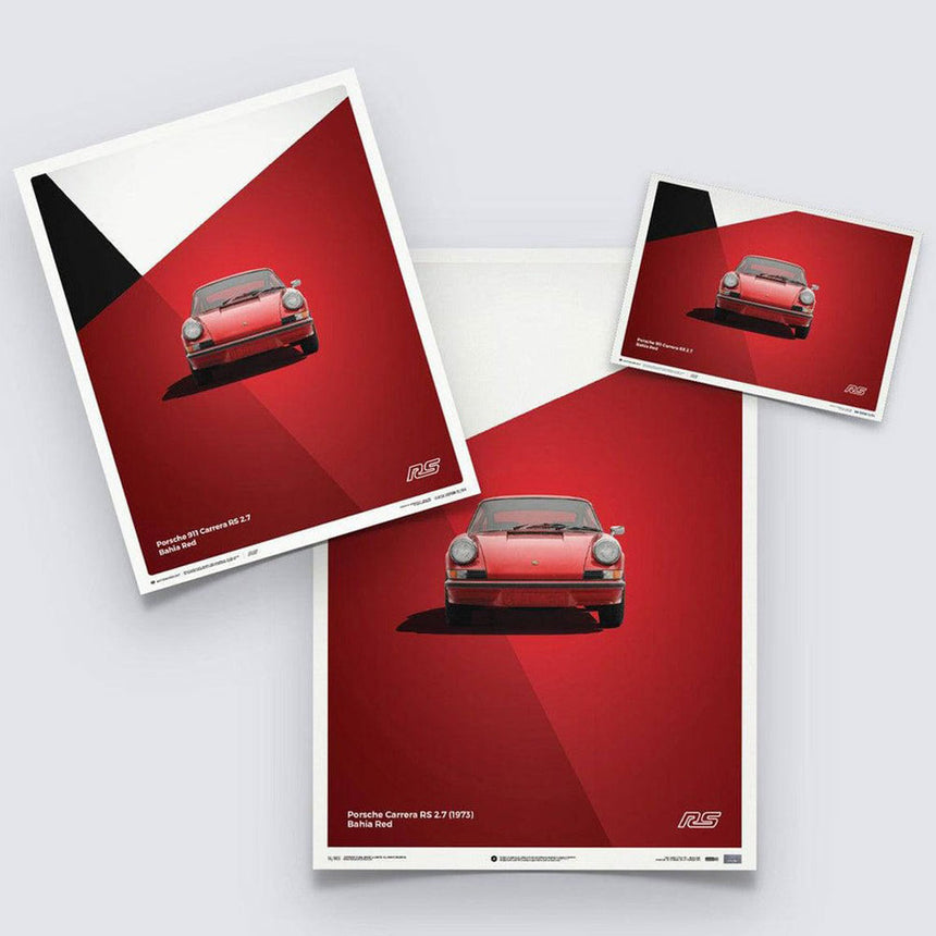 Automobilist Porsche 911 RS 1973 Red Print Poster