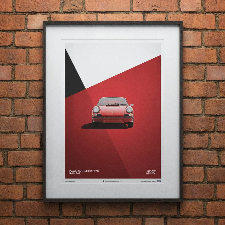 Automobilist Porsche 911 RS 1973 Red Print Poster
