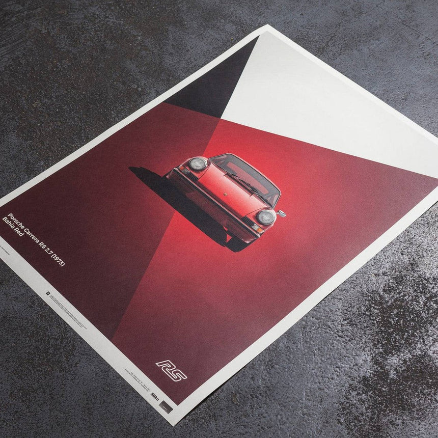 Automobilist Porsche 911 RS 1973 Red Print Poster