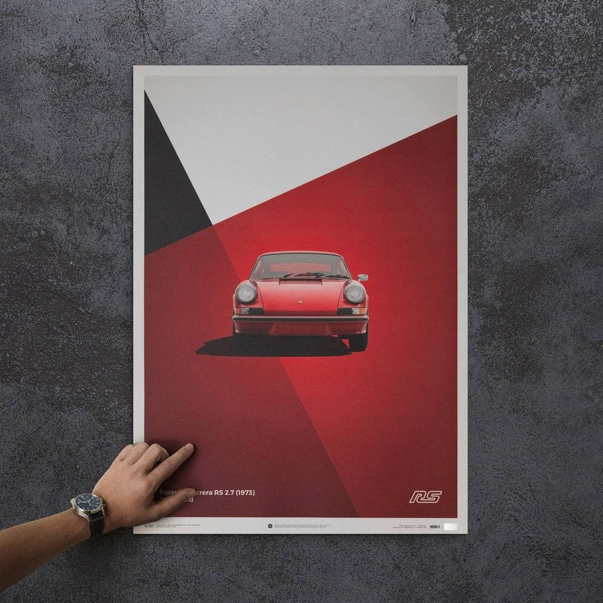 Automobilist Porsche 911 RS 1973 Red Print Poster