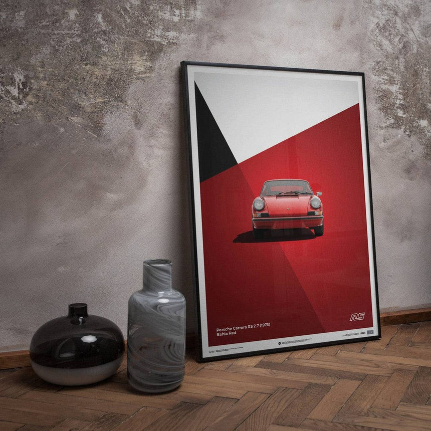 Automobilist Porsche 911 RS 1973 Red Print Poster