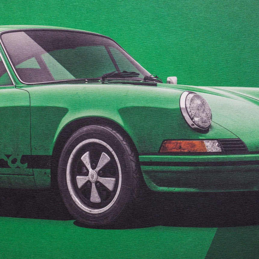 Automobilist Porsche 911 RS -1973 Green Print Poster