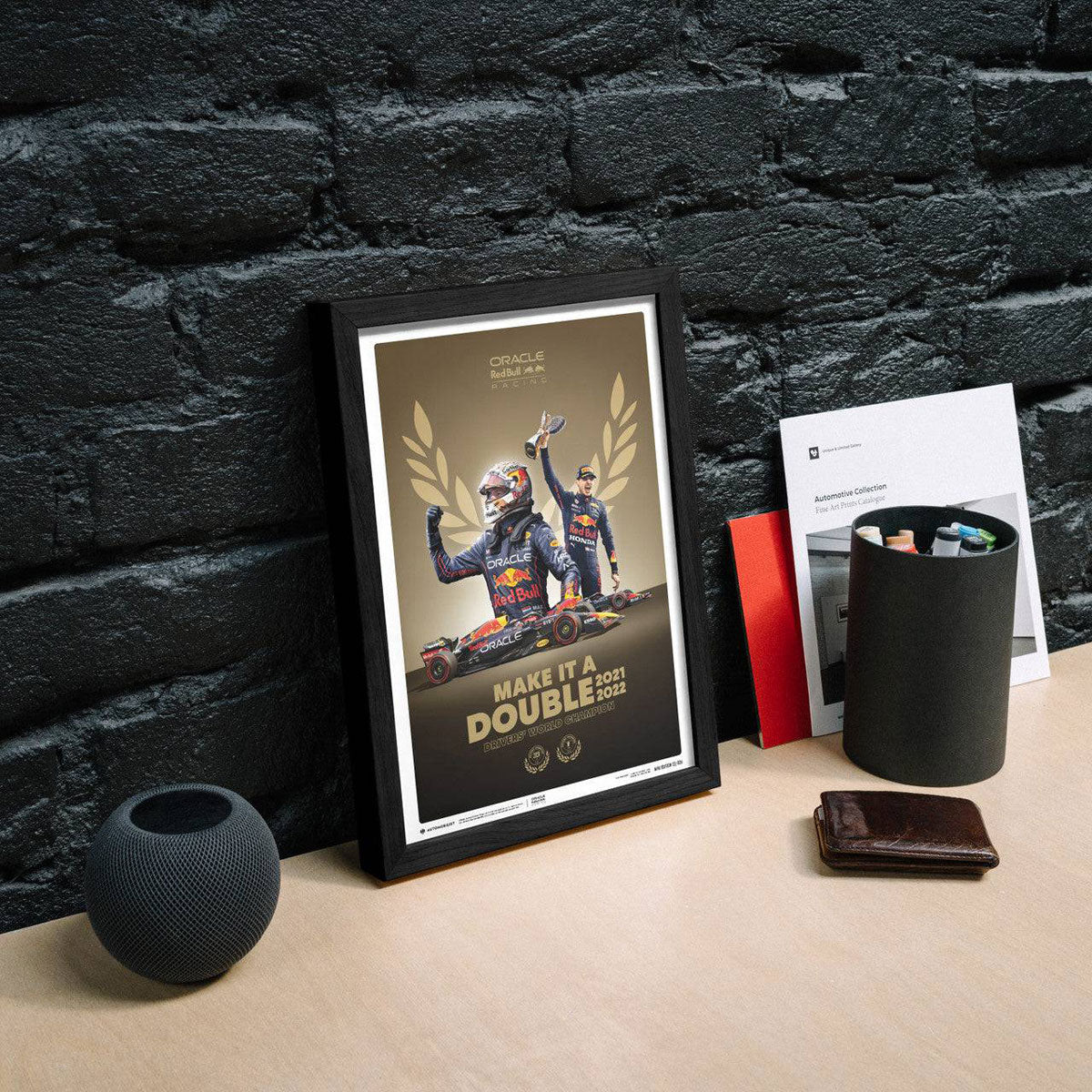 Automobilist Red Bull Racing Max Verstappen Drivers' Champion 2022 Print Poster