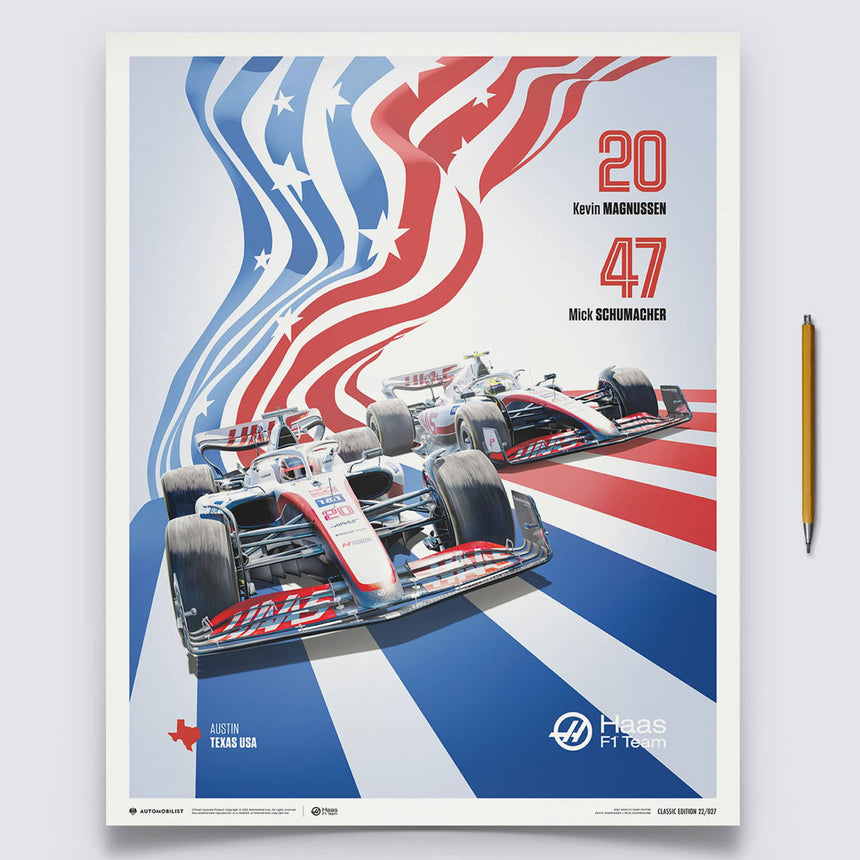 Automobilist MoneyGram Haas F1 Team United States Grand Prix 2022 Print Poster