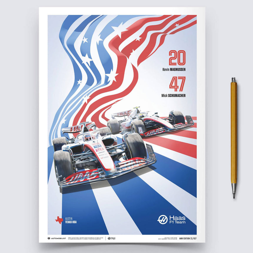 Automobilist MoneyGram Haas F1 Team United States Grand Prix 2022 Print Poster
