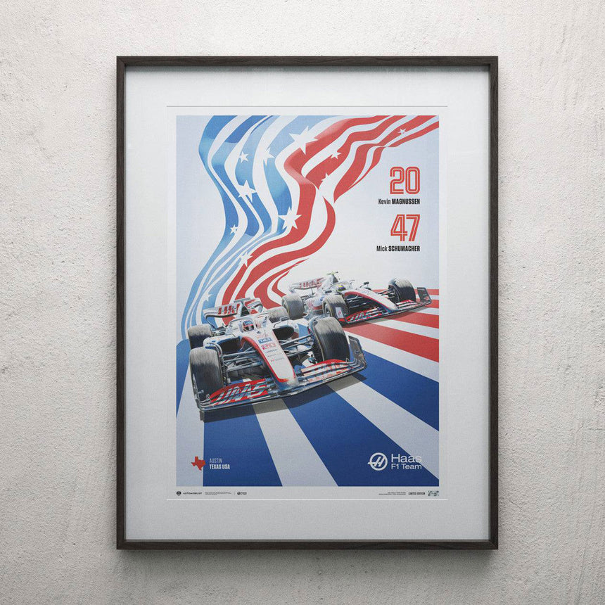 Automobilist MoneyGram Haas F1 Team United States Grand Prix 2022 Print Poster