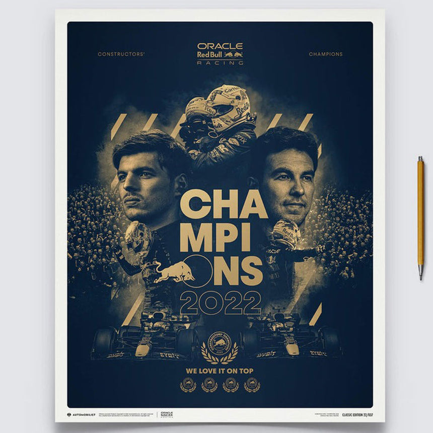 Automobilist Red Bull Racing 2022 F1 World Constructors' Champions Print Poster
