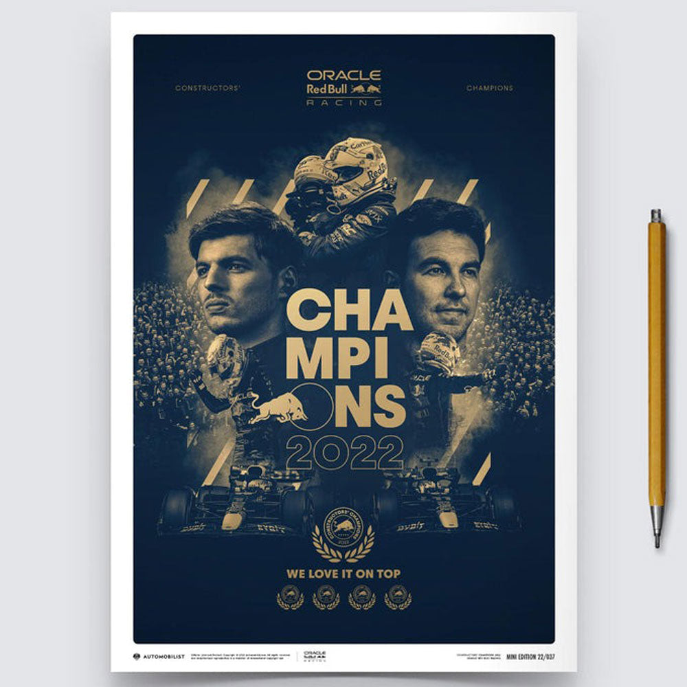 Automobilist Red Bull Racing 2022 F1 World Constructors' Champions Print Poster