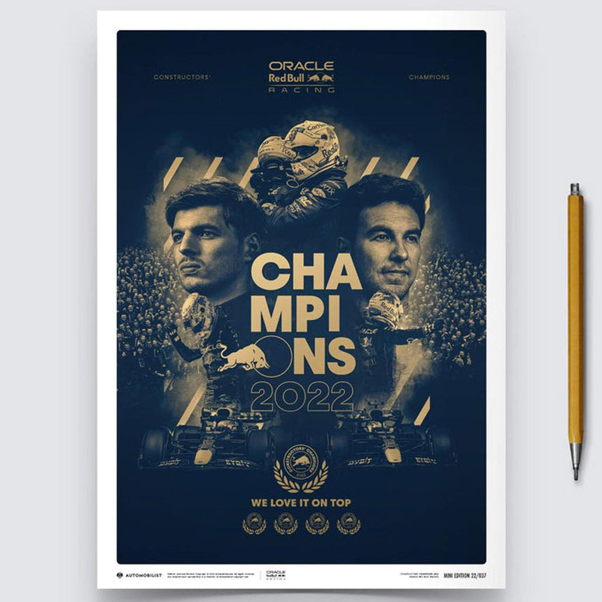 Automobilist Red Bull Racing 2022 F1 World Constructors' Champions Print Poster