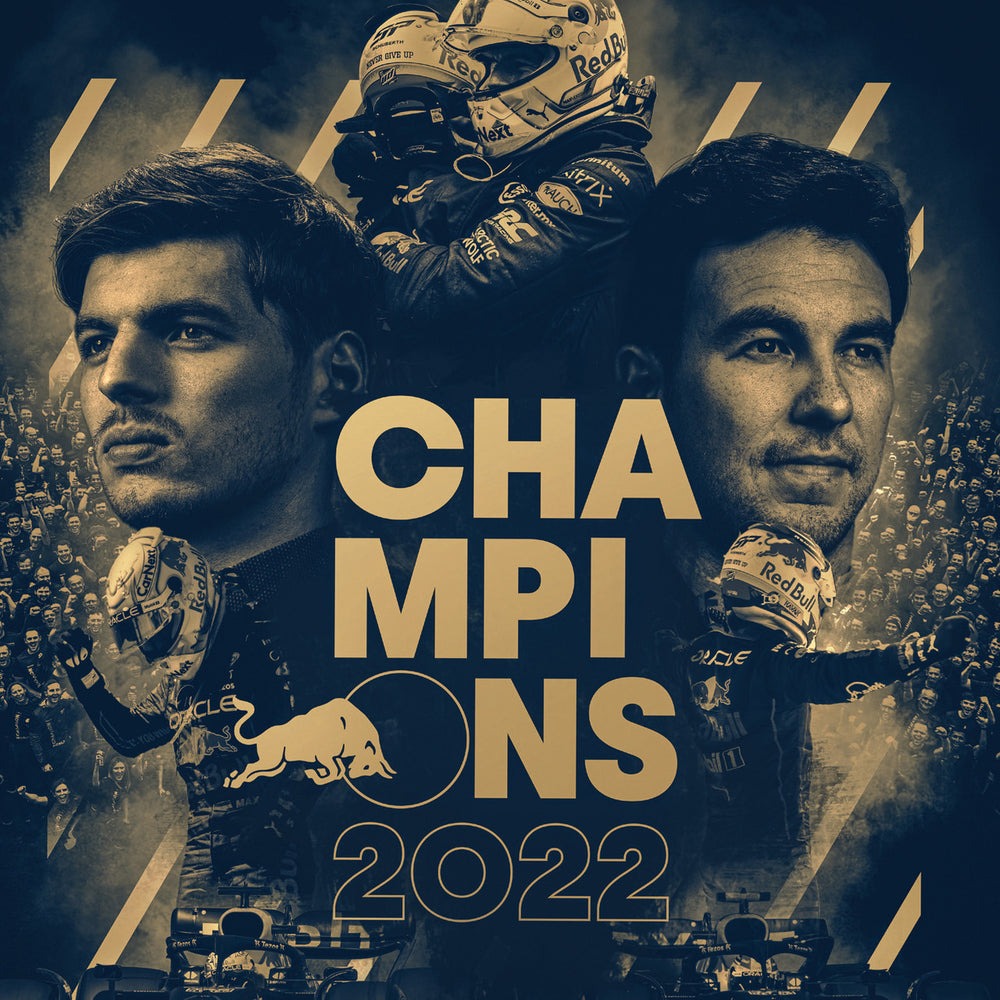 Automobilist Red Bull Racing 2022 F1 World Constructors' Champions Print Poster