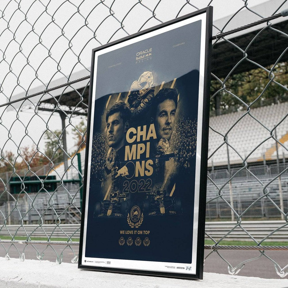 Automobilist Red Bull Racing 2022 F1 World Constructors' Champions Print Poster