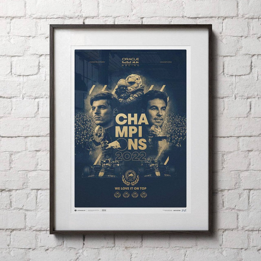 Automobilist Red Bull Racing 2022 F1 World Constructors' Champions Print Poster