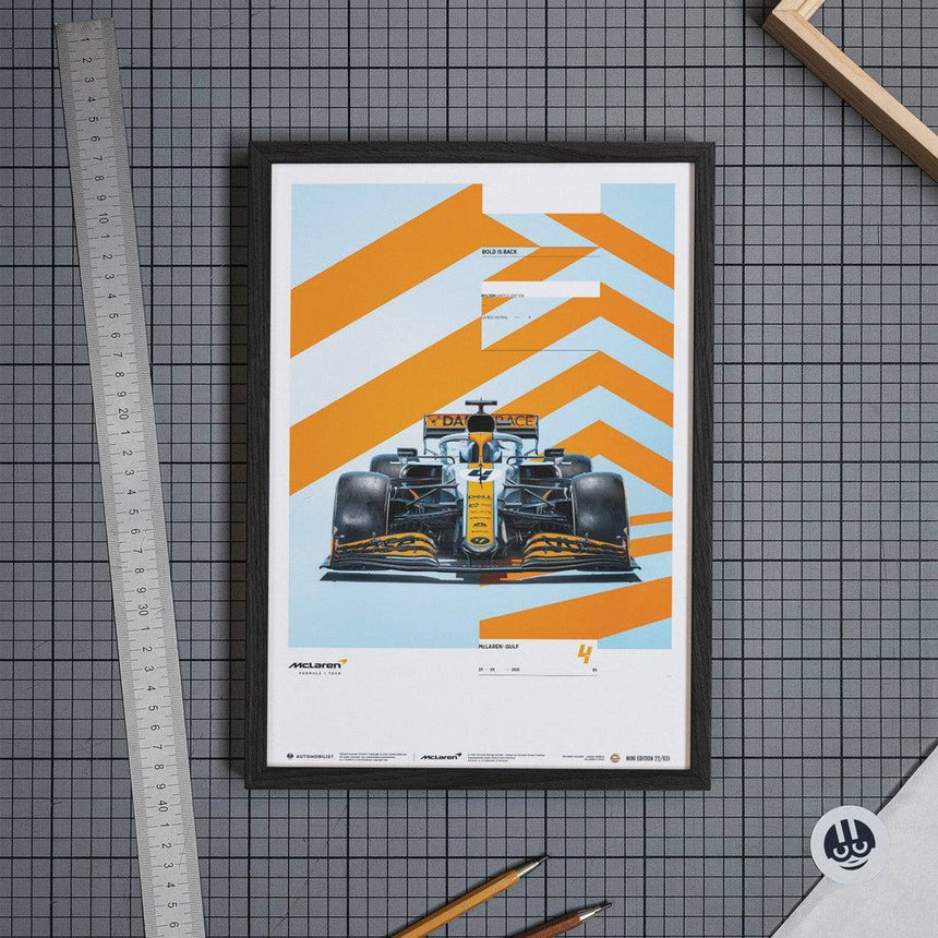Automobilist McLaren x Gulf 2021 Livery Lando Norris Print Poster