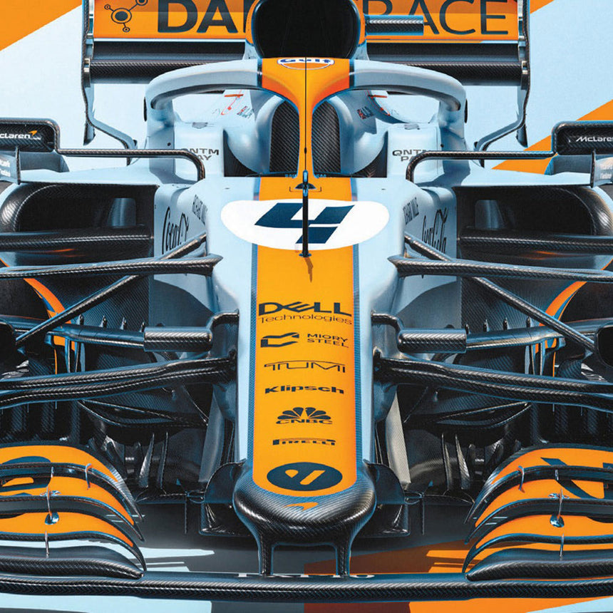 Automobilist McLaren x Gulf 2021 Livery Lando Norris Print Poster