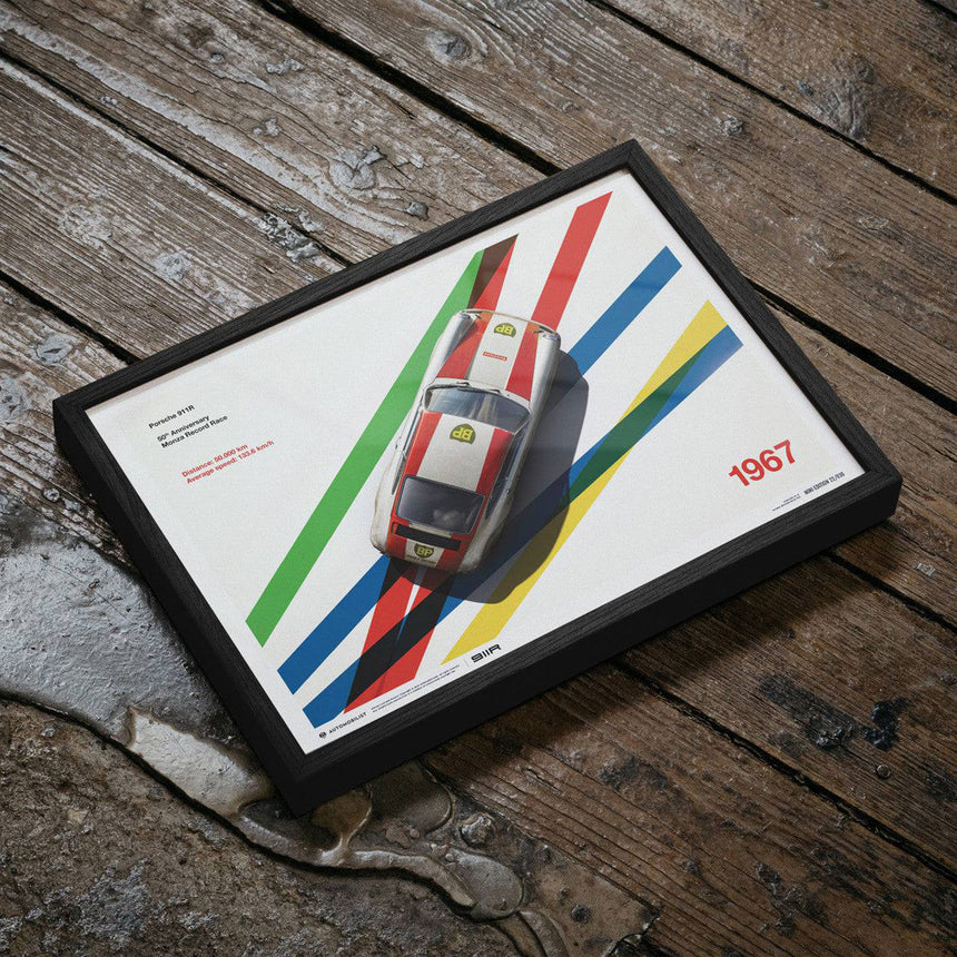 Automobilist Porsche 911R BP Racing Monza 1967 Print Poster