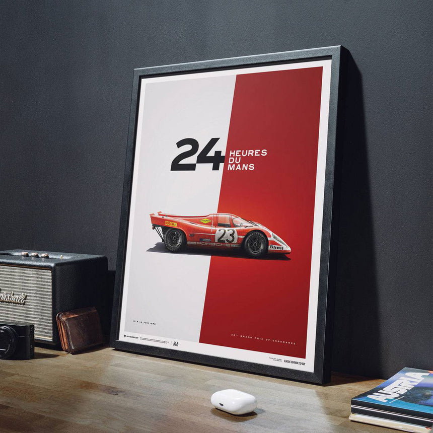 Automobilist Porsche 917 Salzburg 24 Hours of Le Mans 1970 Print Poster