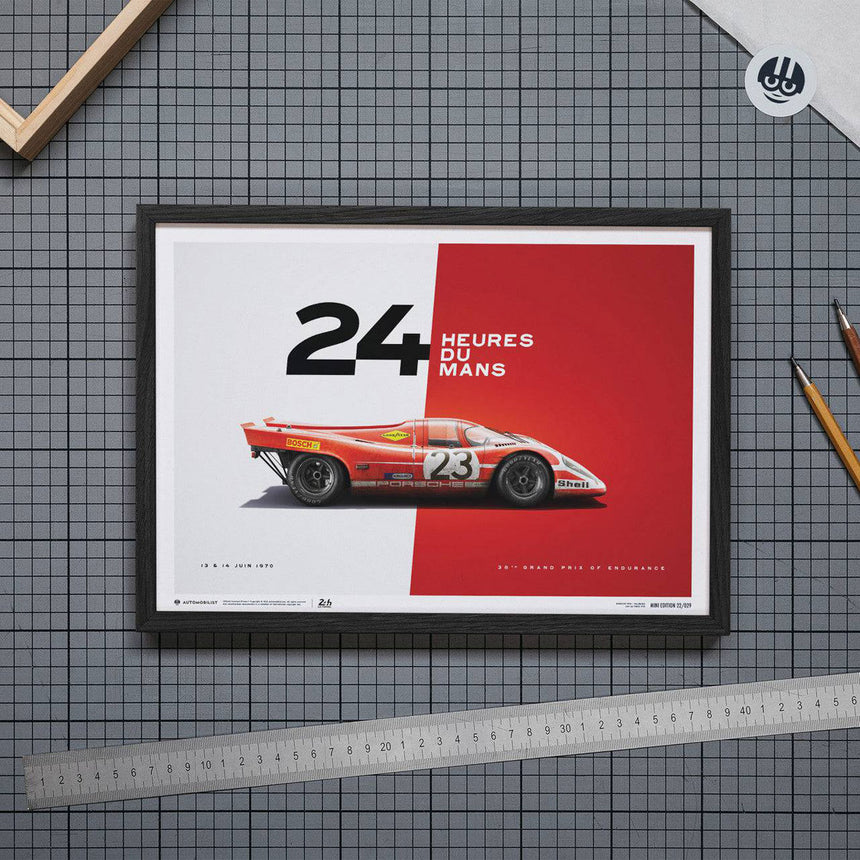 Automobilist Porsche 917 Salzburg 24 Hours of Le Mans 1970 Print Poster
