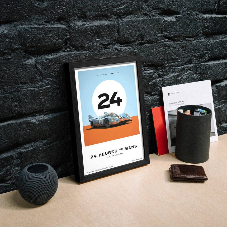 Automobilist Porsche 917 Gulf 24 Hours Of Le Mans 1971 Print Poster