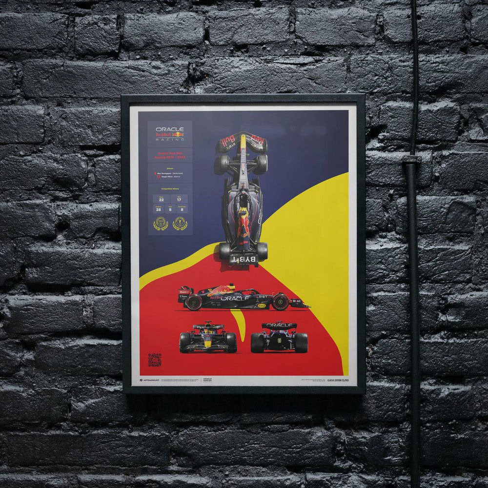 Automobilist Oracle Red Bull Racing RB18 Blueprint 2022 Print Poster